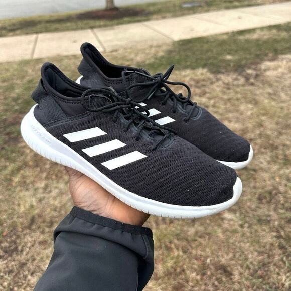 Adidas Women’s Cloudfoam Qt Flex Black White Running Shoes Size 9 - Picture 10 of 11